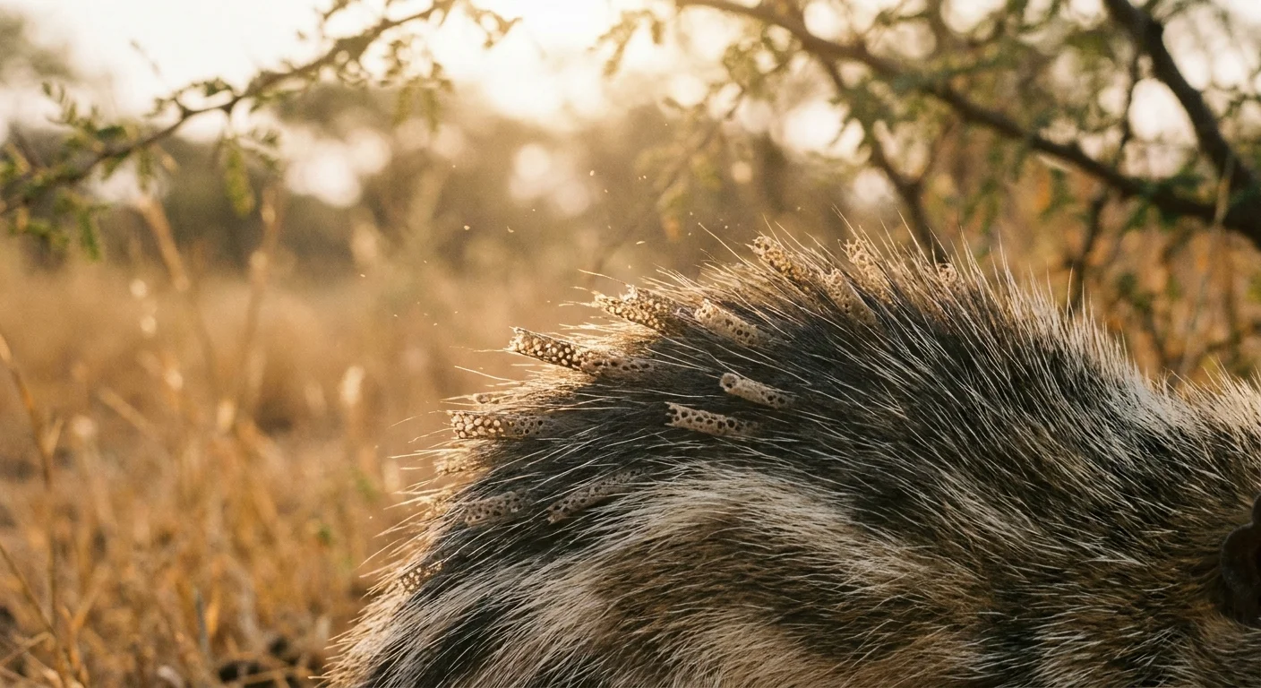 A close-up photograph of the textured, porous fur of an African Crested Rat which contains absorbed toxins.